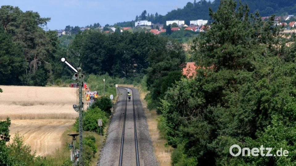 Böschungsbrände entlang der Bahnlinie Amberg-Schwandorf. Bild: Stephan Huber