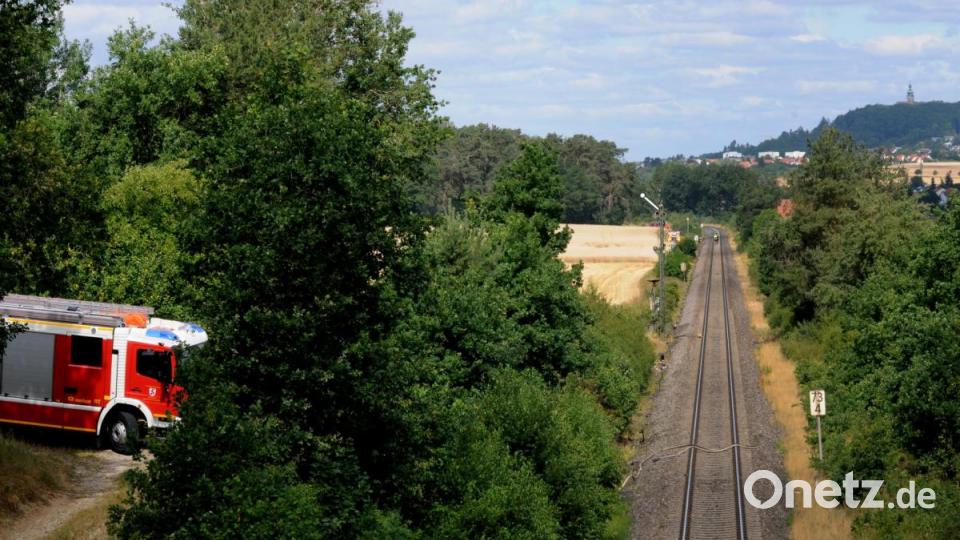 Böschungsbrände entlang der Bahnlinie Amberg-Schwandorf. Bild: Stephan Huber