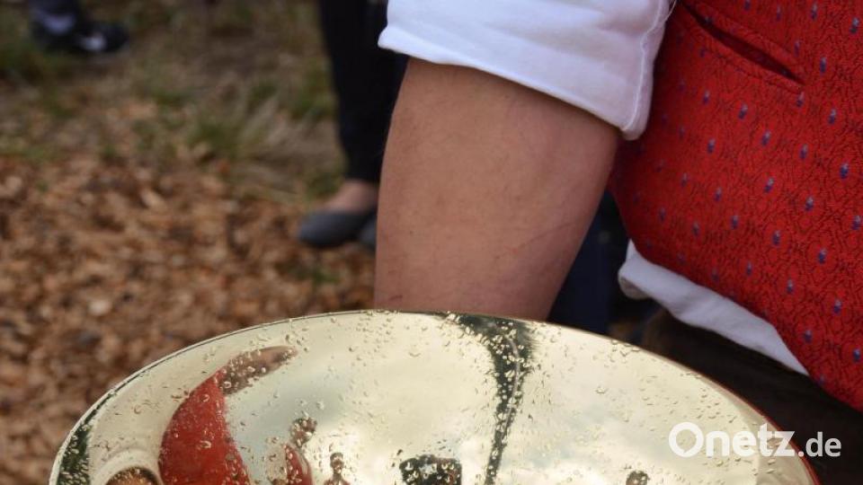Das unbeständige, regnerische Wetter trübte die Laune der vielen mitwirkenden Musiker in keinster Weise. Bild: Freya Stöckl