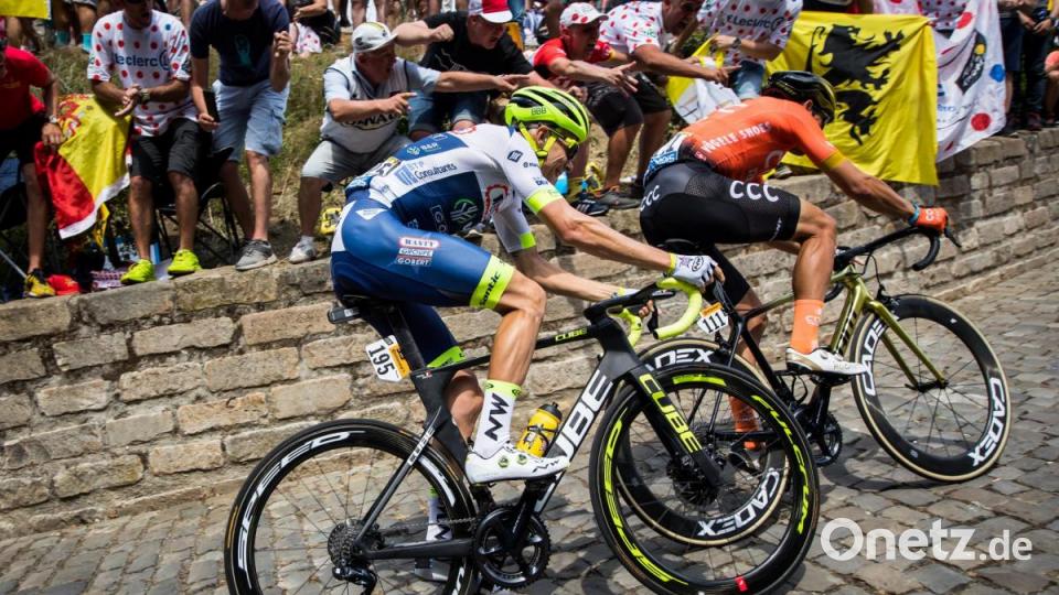 Das Team Wanty-Groupe Gobert auf Cube ädern bei der Tour de France Bild: Leon van Bon/Cube