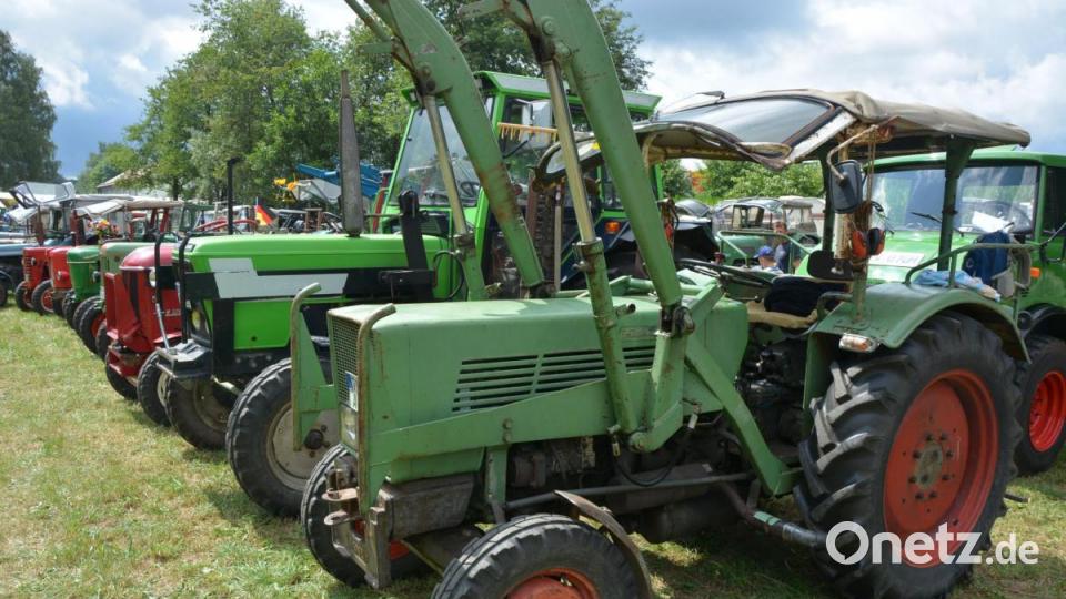 Insgesamt 228 alte Bulldogs fanden am Sonntag den Weg in den kleinen Ort Kaltenmühle. Bild: jr