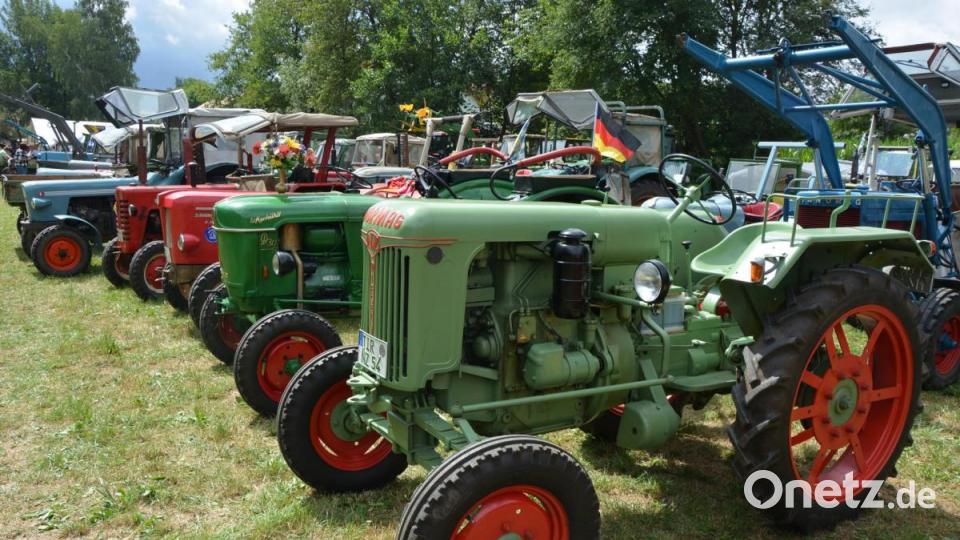 Insgesamt 228 alte Bulldogs fanden am Sonntag den Weg in den kleinen Ort Kaltenmühle. Bild: jr