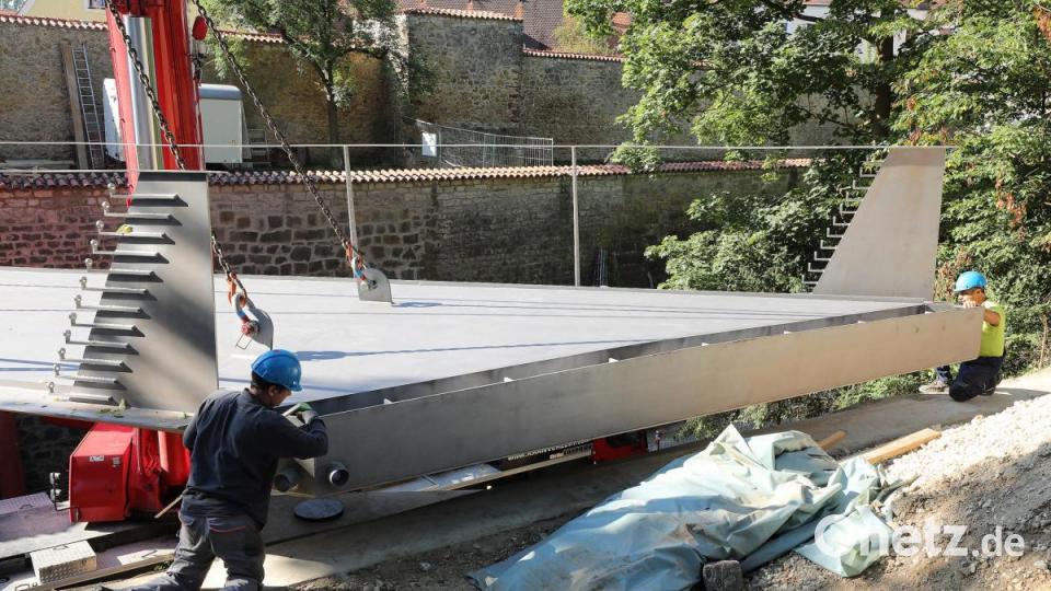 Einhub Pioniersteg Bild: Wolfgang Steinbacher