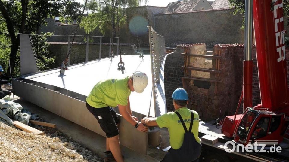 Einhub Pioniersteg Bild: Wolfgang Steinbacher