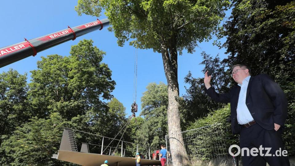 Einhub Pioniersteg Bild: Wolfgang Steinbacher