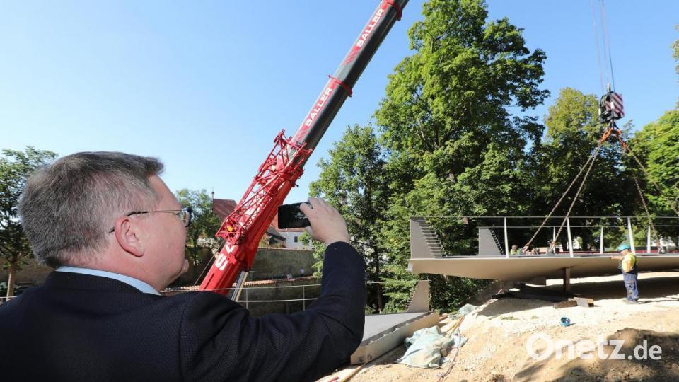 Einhub Pioniersteg Bild: Wolfgang Steinbacher