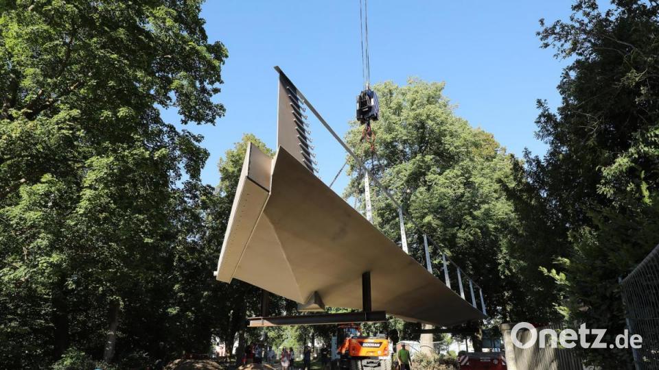 Einhub Pioniersteg Bild: Wolfgang Steinbacher