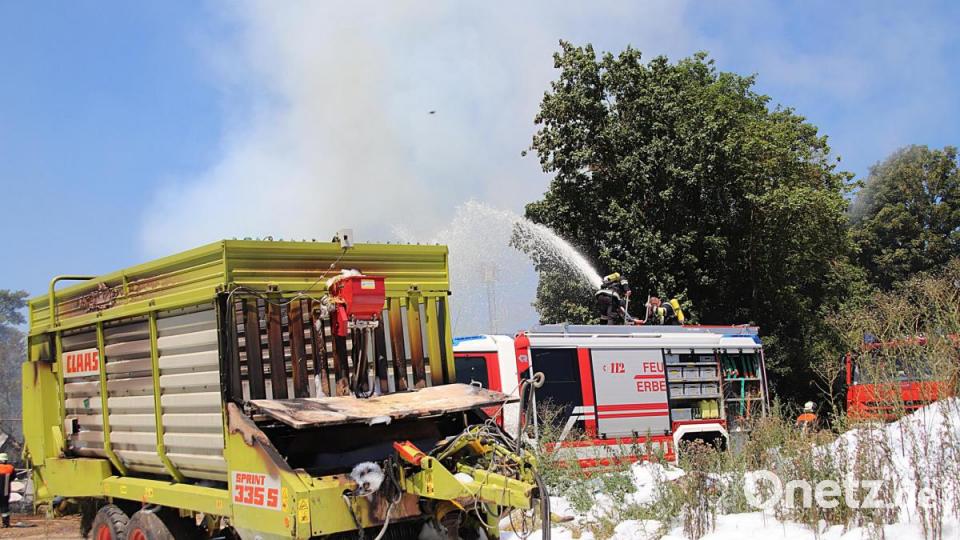 Brand bei Oberneumühle. Mit im Einsatz die Feuerwehr Erbendorf. Bild: jma