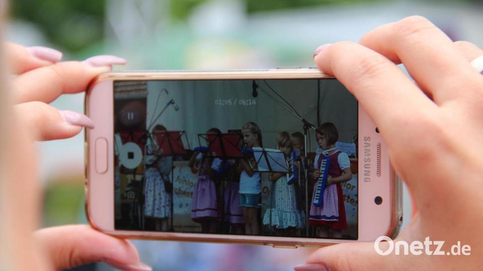 Jakobikirwa 2019 in Freudenberg: Der Nachwuchs des Musikvereins Freudenberg präsentiert sich. Bild: gri