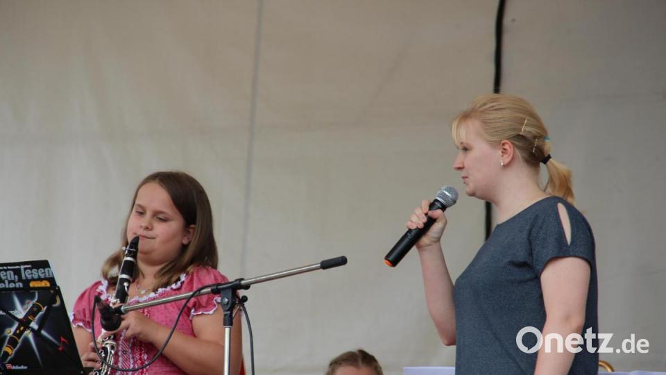 Jakobikirwa 2019 in Freudenberg: Der Nachwuchs des Musikvereins Freudenberg präsentiert sich. Bild: gri