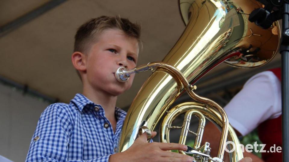 Jakobikirwa 2019 in Freudenberg: Der Nachwuchs des Musikvereins Freudenberg präsentiert sich. Bild: gri