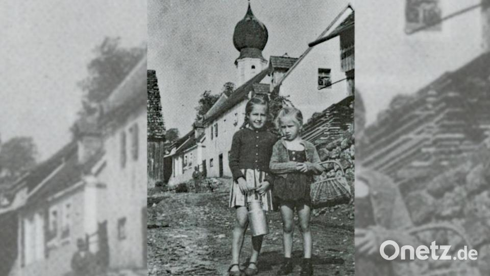 Auch das sind die beiden Gleißner-Schwestern (linkes Bild): Ihr Onkel hat Ingrid und Edeltraud einst in Lutzmann-stein fotografiert, etwa um 1948 herum Repro: bö