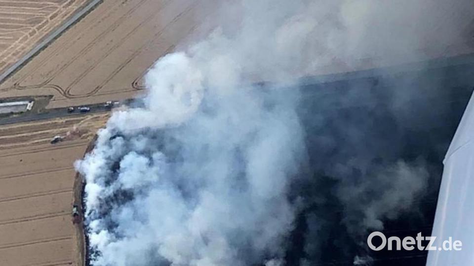 Der Feldbrand bei Atzmannsricht vom Flugzeug aus gesehen. Bild: H. Blödt