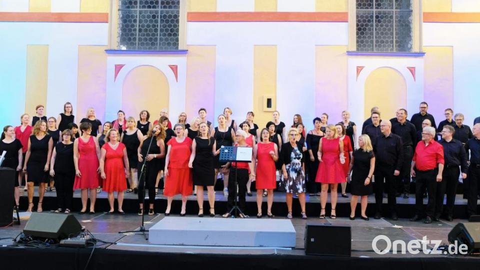 Ein lauschiger Sommerabend, eine besondere Atmosphäre und hohe Vokalkunst. Singing Witt unter Leitung von Stefanie Zühlke-Schmidt begeistert beim Benefizkonzert in Speinshart Bild: do