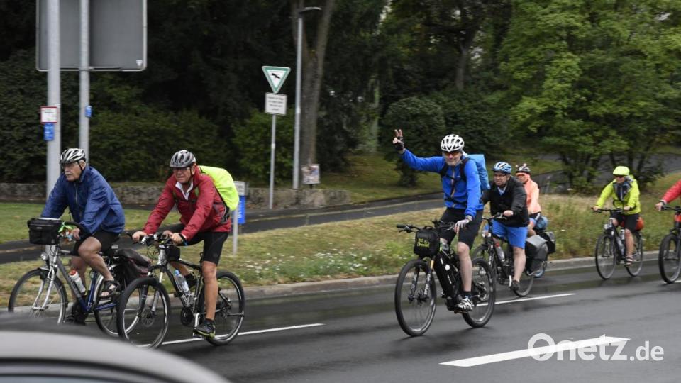 Die 30. BR-Radltour führte am Mittwoch durch den Landkreis Amberg-Sulzbach und stoppte mittags in Amberg. Bild: Petra Hartl