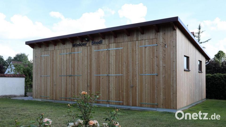 Die Scheune zu bauen war nach dem Hausbau für Winkler eher ein kleines Projekt, das nach seiner Aussage wieder richtig Spaß gemacht hat. Bild: Wolfgang Steinbacher