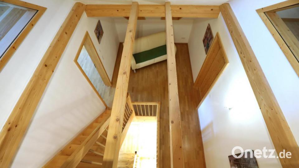 Blick vom Dachgeschoss in den ersten Stock. Bild: Wolfgang Steinbacher