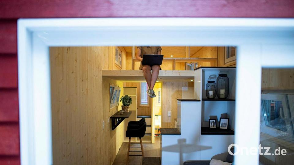 Neuer Trend für&#039;s Bauen und Wohnen: Tiny Houses. Bild: Guido Kirchner/dpa