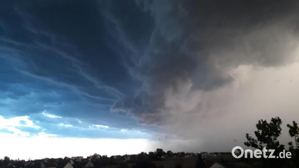 So zeigte sich das Unwetter in Amberg, An den Bachwiesen. Bild: Margit Maier
