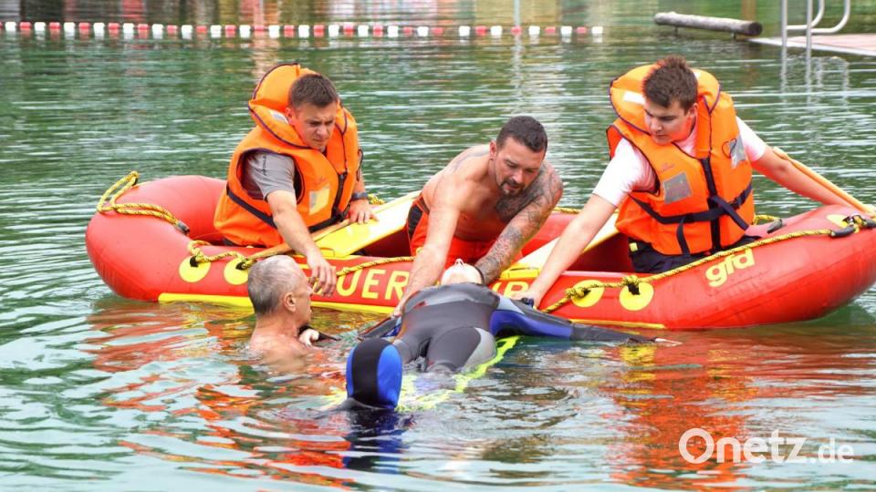 Hier gilt es vor allem mit dem Schlauchboot bei der Bergung nicht zu kentern. Bild: bkr
