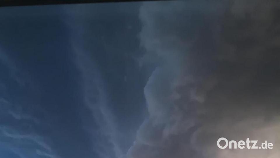 So zeigte sich das Unwetter in Amberg, An den Bachwiesen. Bild: Margit Maier