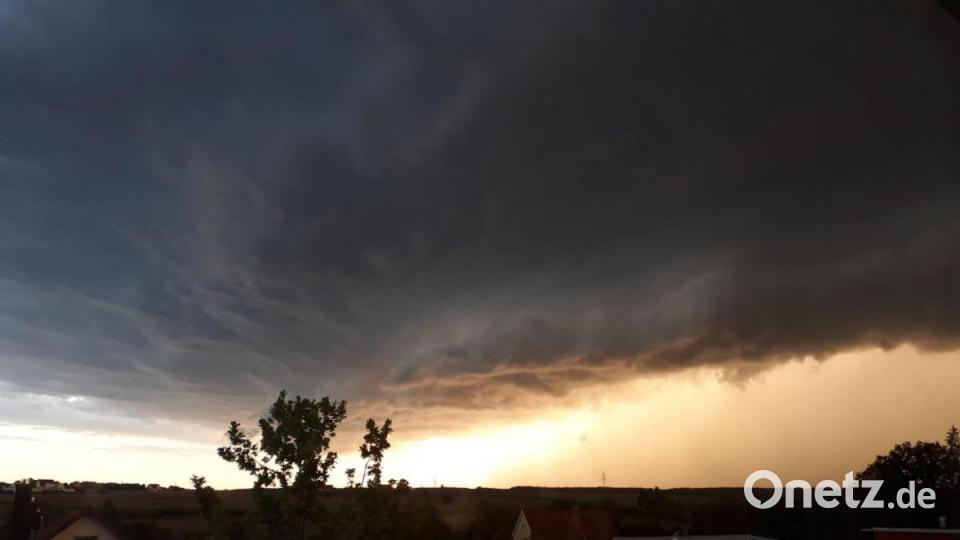So zeigte sich das Unwetter in Amberg, An den Bachwiesen. Bild: Margit Maier