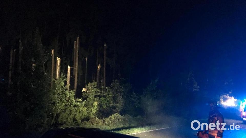 Ein Unwetter wütete am Sonntagabend im Landkreis. Bild: upl
