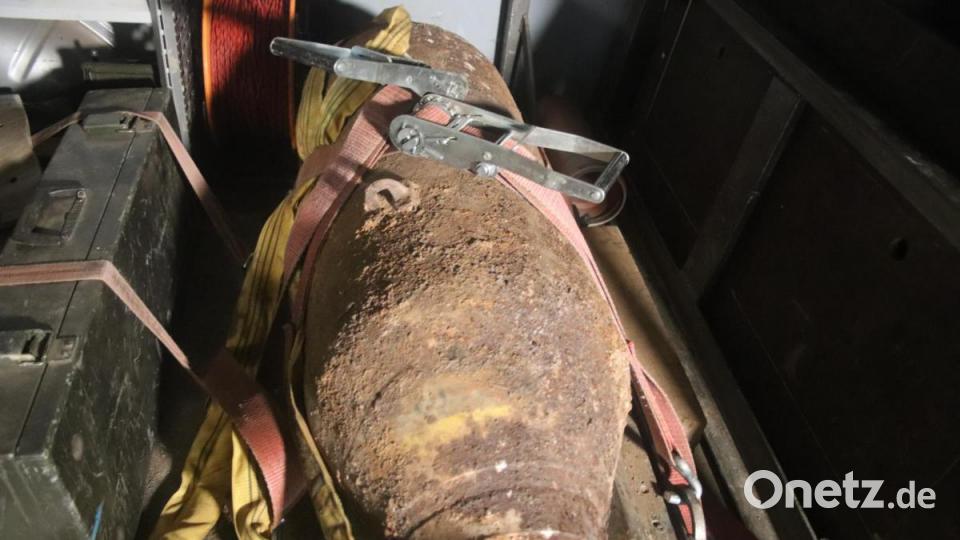 Die entschärfte 225-Kilo-Bombe. Bild: upl