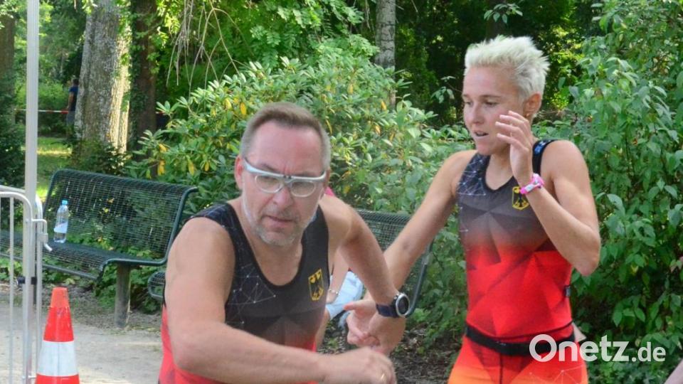 Stabübergabe beim Staffellauf. Bild: Kunz