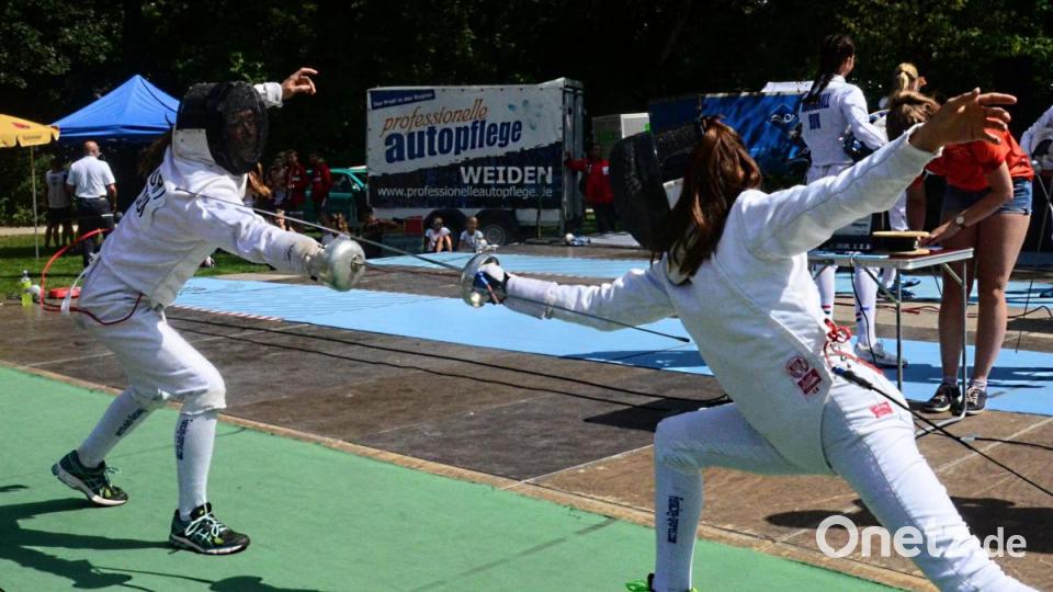 Für die Youth Olympic Games 2022 soll im modernen Fünfkampf ein neuer Wettkampfmodus eingeführt werden. Der wurde am Freitag und Samstagvormittag nach Probeläufen in Frankreich und Ägypten nun auch in Weiden getestet. Bild: Kunz