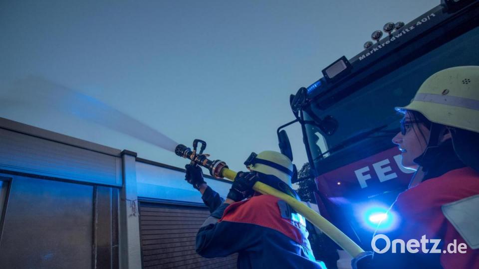Einsatzübung bei der Firma Scherdel. Bild: dtr