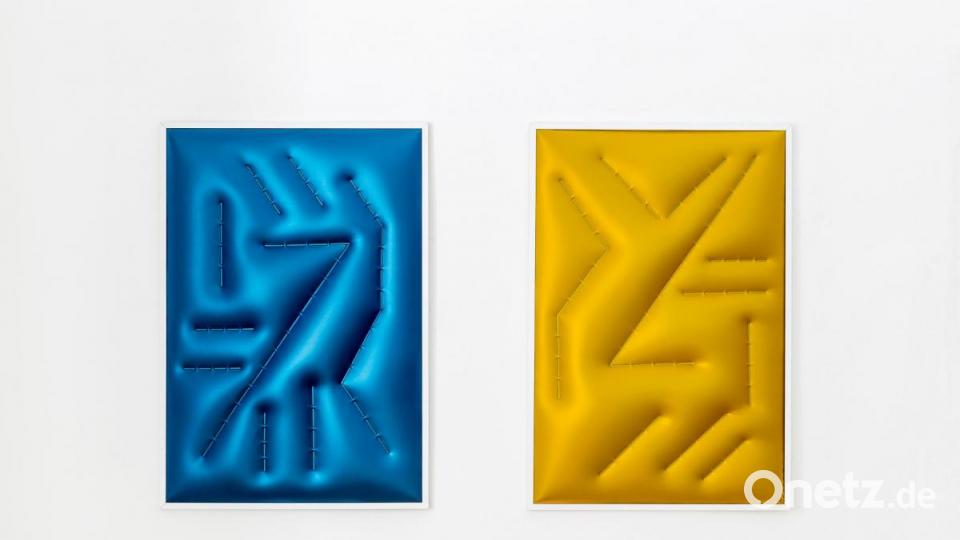 Was „Lineare Buckelarbeiten“ sind? Johannes Steininger erklärt es so: „Aus einer Ebene heraus konstruiere ich mit Luft eine Dreidimensionalität.“ Bild: Marcus Rebmann