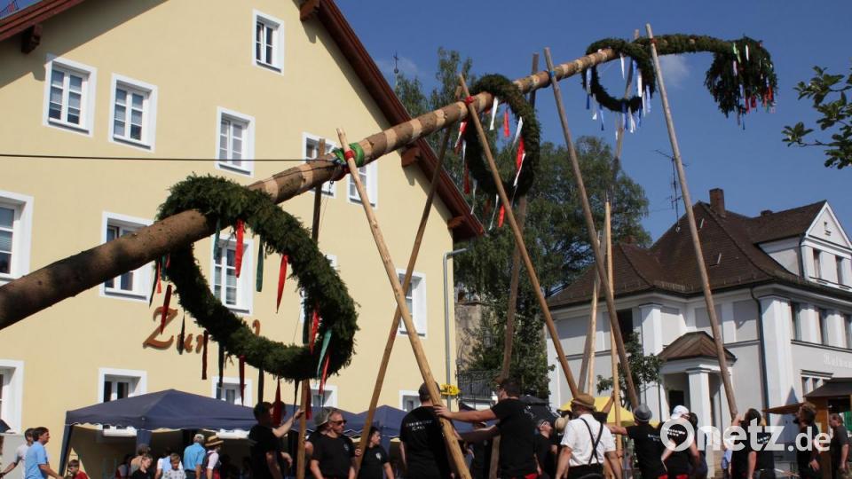 Rund eine Tonne wiegt der Baum. Bild: mfh