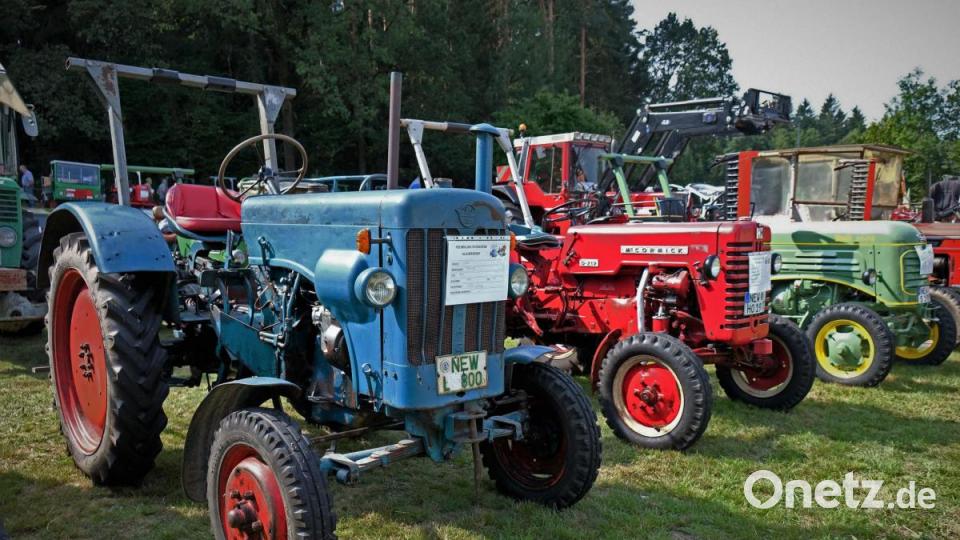 Schöne alte Traktoren dominieren die Oldteimer-Ausstellung Bild: twi