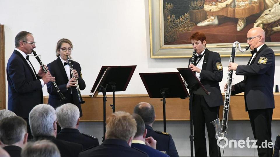 Das Klarinettenquartett des Polizeiorchesters Bayern unter der Leitung von Dr. Robert Erdt umrahmte den festakt. Bild: Petra Hartl