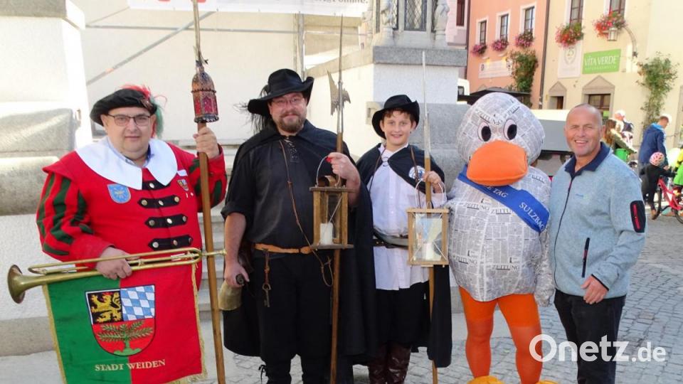 Die Türmer aus Weiden und Neustadt sowie Paula Print waren unterwegs. Bild: Dobmeier