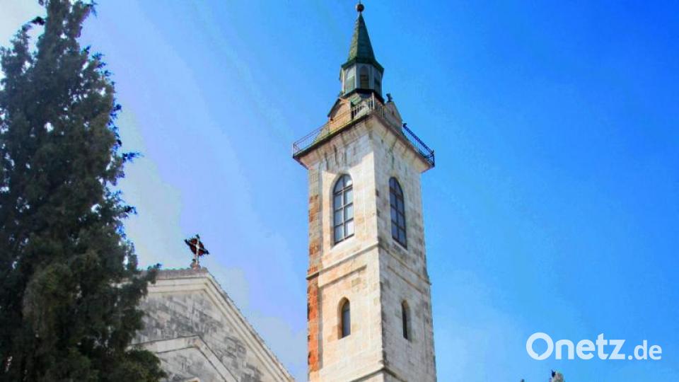 An der Visitatio-Kirche (auch Magnifikat-Kirche oder Mariä-Heimsuchung-Kirche) in En Kerem, einem kleinen Ort westlich von Jerusalem. Bild: exb