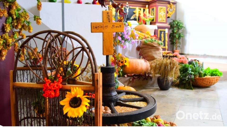 Erntedankbild der St. Georgskirche in Königstein Bild: wku