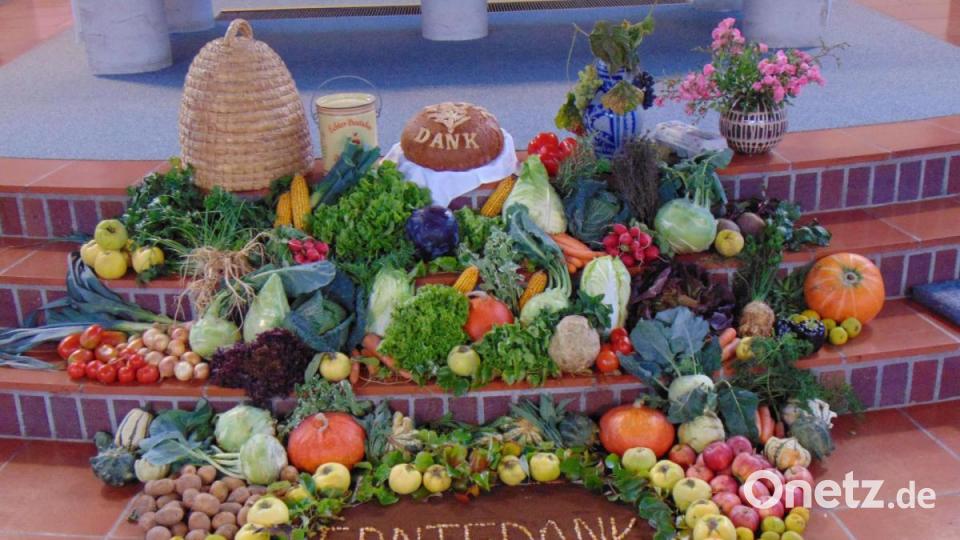 Foto vom Erntedankaltar 2019 der Pfarrkirche St. Konrad Bild: Michael Jakob