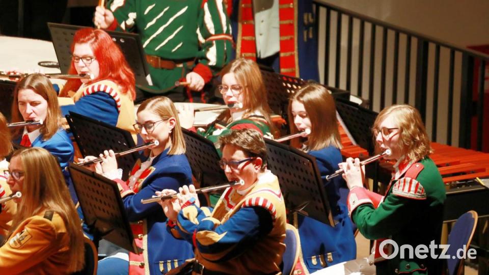 Das Nordbayerische Spielleuteorchester in der Stadthalle. Bild: njn