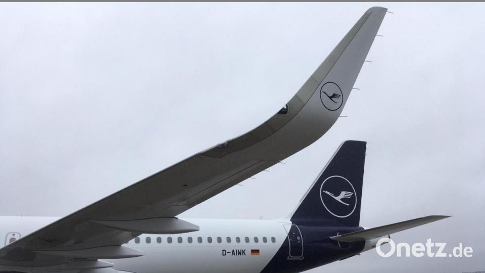 Ausgestattet ist der Lufthansa-Airbus A320 &quot;Weiden in der Oberpfalz&quot; mit &quot;Sharklets&quot;. Diese auffällig nach oben gebogenen Flügelspitzen verbessern die Aerodynamik, wodurch der Treibstoffverbrauch sinkt und Reichweite und Nutzlast steigen. Außerdem sorgen sie für eine Lärmreduktion. Bild: Lufthansa