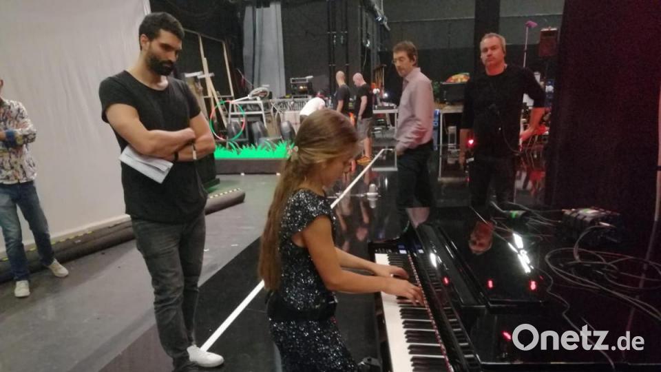 Dascha Klimas hinter den Kulissen bei &quot;Das Supertalent&quot;. Bild: Oleksandr Klimas