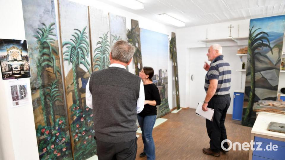 Die Restaurierung des Heiligen Grabes schreitet voran. Bei einem Besuch in Parsberg machte sich die Steinwaldia ein Bild davon. Bild: wro