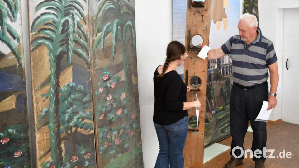 Die Restaurierung des Heiligen Grabes schreitet voran. Bei einem Besuch in Parsberg machte sich die Steinwaldia ein Bild davon. Bild: wro