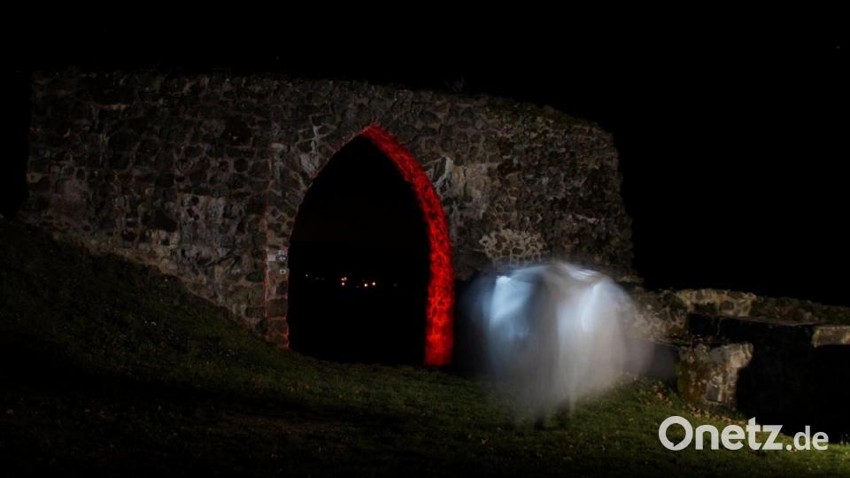 Dem kleinen Gespenst gefällt es auf der Burg Waldeck sehr gut! Bild: kaz