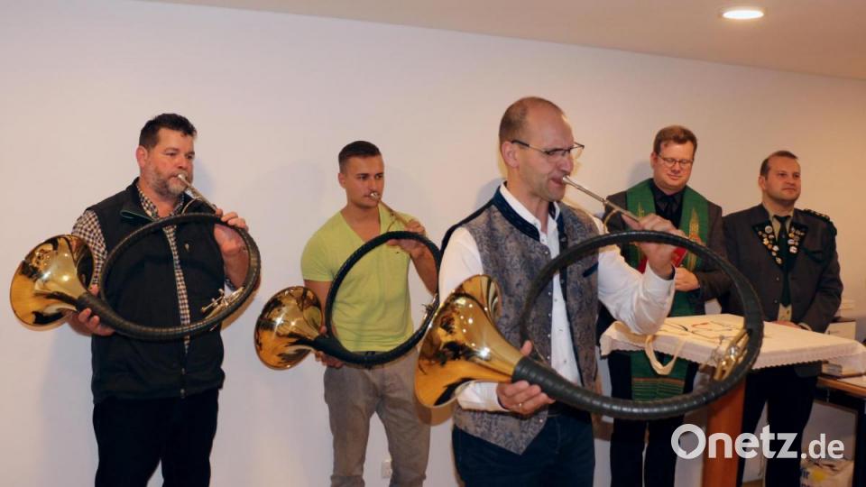 Die Kaibitzer Schlossbläser sorgten für die musikalische Umrahmung des Festaktes. Bild: rpp