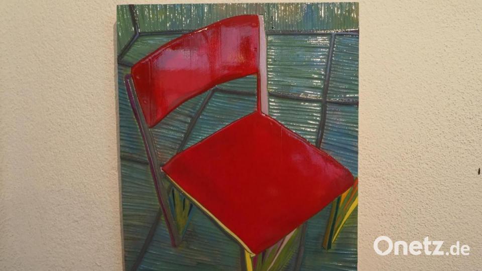 Eine Druckplatte verselbstständigt sich und wird selbst zum Bild. "Die Nornen spinnen das Schicksal" hat Michael Dietlinger dieses Werk betitelt. Bild: bl