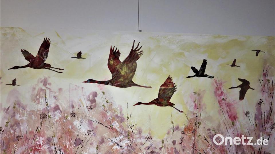 "Flug der Kraniche" von Angelika Sticht. Bild: ubb