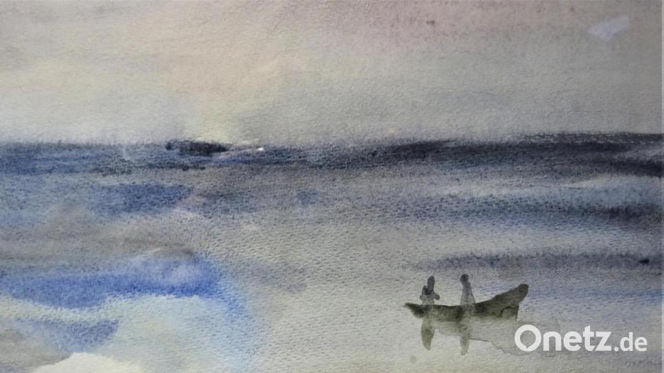 "Mit dir" nennt Margret Seer ihr Kunstwerk, das melancholisch stimmt. Bild: ubb