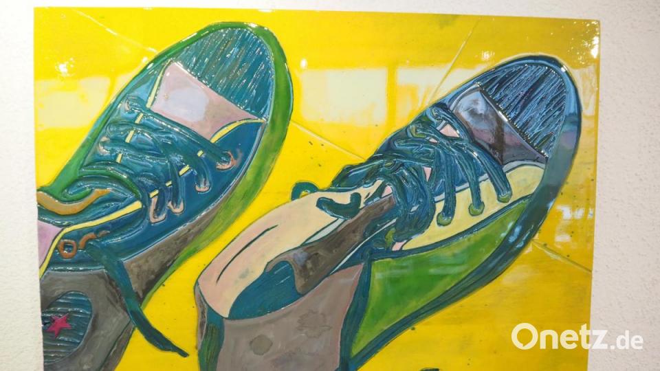 Mischtechnik auf Holz von Michael Dietlinger. Bild: bl